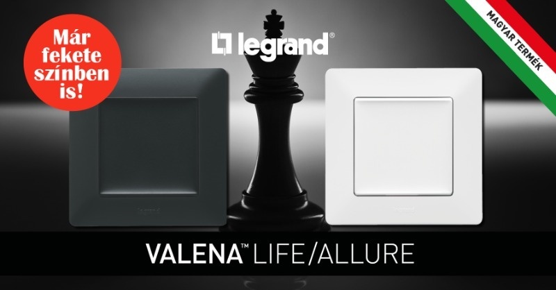 Fekete Valena Life a Legrand kínálatában